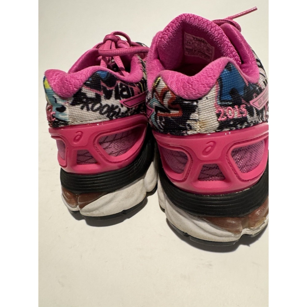 Asics Gel Nimbus 17 2015 NYC Marathon Running Shoes Womens 7.5 Graffiti T5M8N - Picture 7 of 10